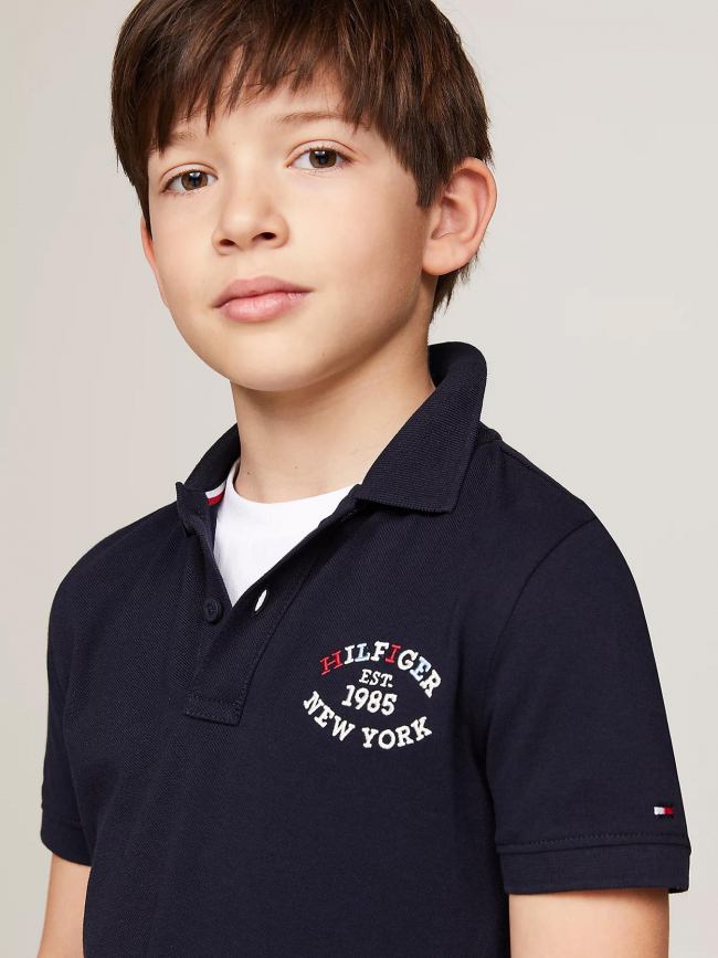 Polo monotype regular bleu marine enfant - Tommy Hilfiger