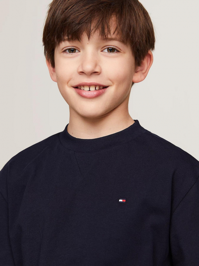 T-shirt essential logo bleu marine enfant - Tommy Hilfiger