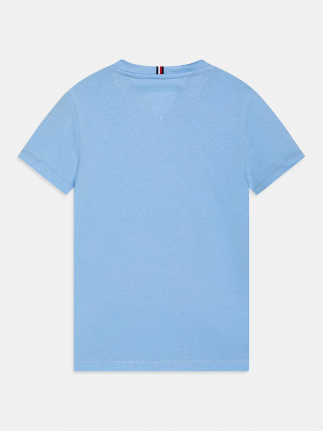 T-shirt monotype floc bleu ciel enfant - Tommy Hilfiger