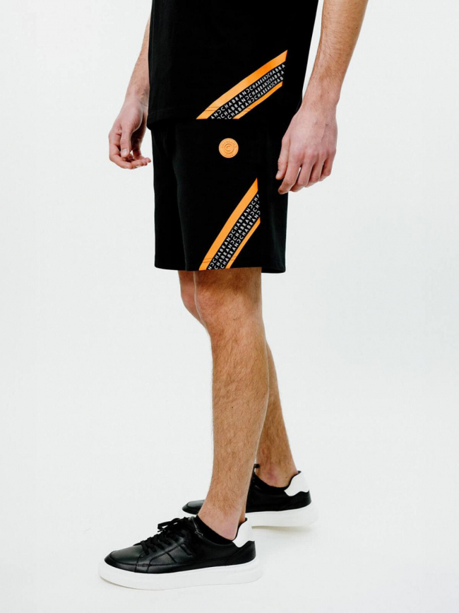 Short noir orange homme - Chabrand