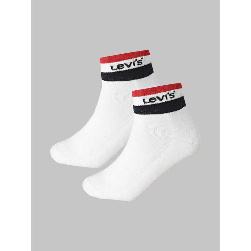 Pack 2 paires de chaussettes sport stripe blanc - Levi's