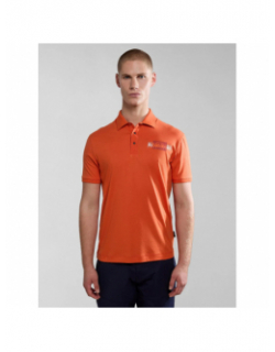 Polo manches courtes e-smallwood orange homme - Napapijri