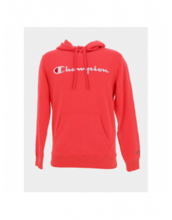 Sweat à capuche logo brodé rouge clair homme - Champion