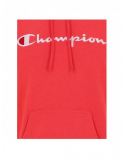 Sweat à capuche logo brodé rouge clair homme - Champion