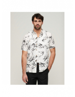 Chemise manches courtes beach bambou blanc homme - Superdry