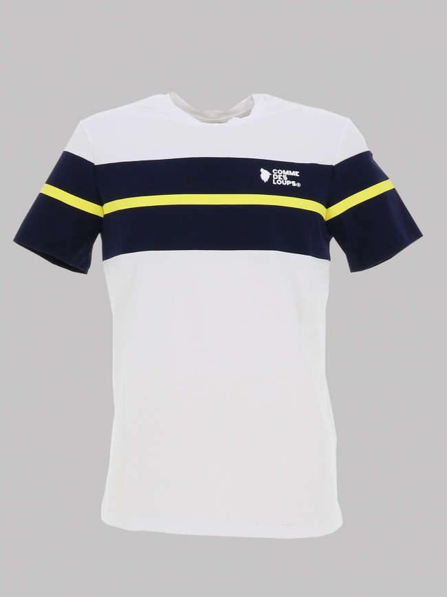 T-shirt wimbledon jaune blanc homme - Comme Des Loups