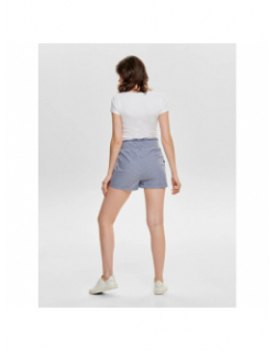 Short smilla belt rayures bleu blanc femme - Only