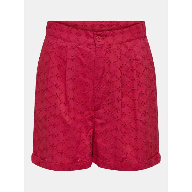 Short saldi broderie rose femme - Only