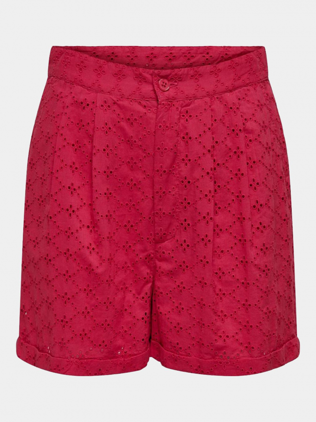 Short saldi broderie rose femme - Only