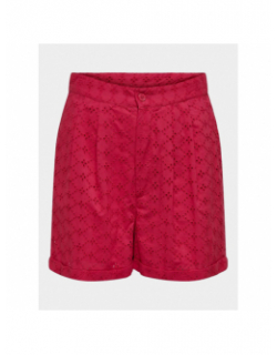 Short saldi broderie rose femme - Only