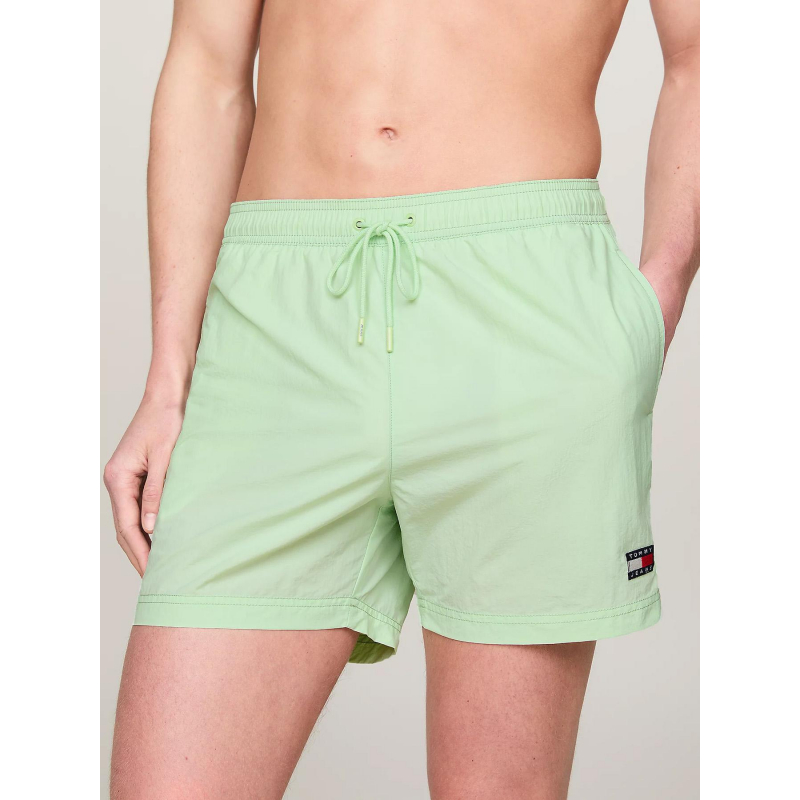 Short de bain crinkle nylon vert homme - Tommy Jeans
