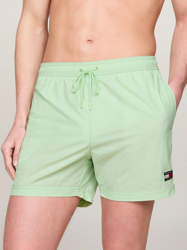Short de bain crinkle nylon vert homme - Tommy Jeans