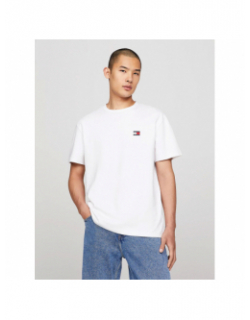 T-shirt regular uni badge blanc homme - Tommy Jeans