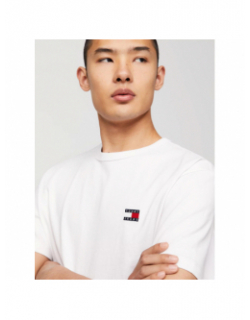 T-shirt regular uni badge blanc homme - Tommy Jeans