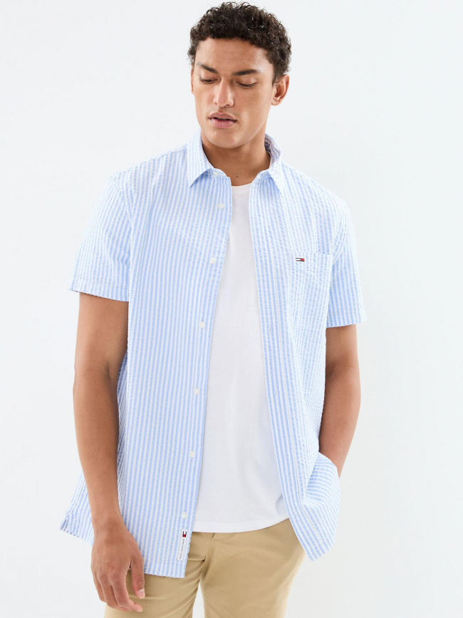 Chemise regular stripe seers bleu homme - Tommy Jeans