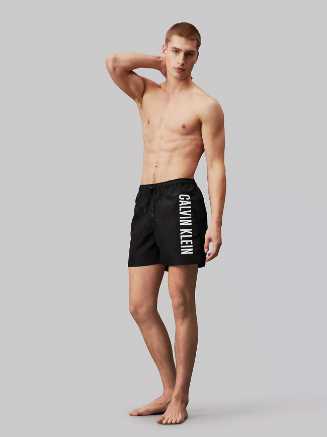 Short de bain medium drawstring noir homme - Calvin Klein