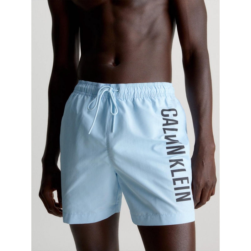 Short de bain medium drawstring bleu ciel homme - Calvin Klein