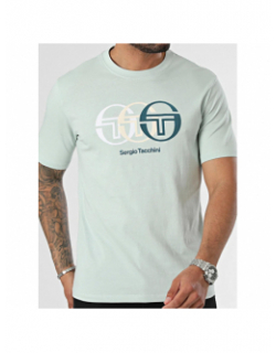 T-shirt logo triade vert d'eau homme - Sergio Tacchini