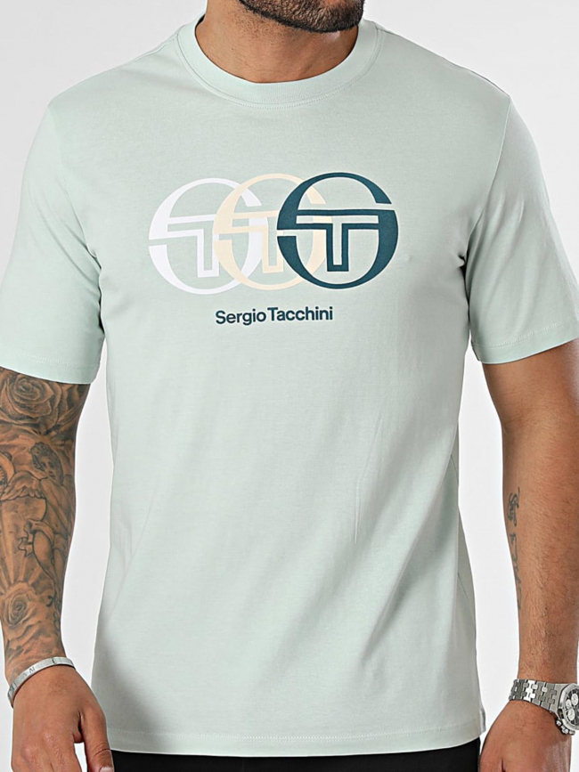 T-shirt logo triade vert d'eau homme - Sergio Tacchini