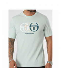 T-shirt logo triade vert d'eau homme - Sergio Tacchini