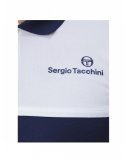 Polo mc elfetta blanc bleu vert homme - Sergio Tacchini