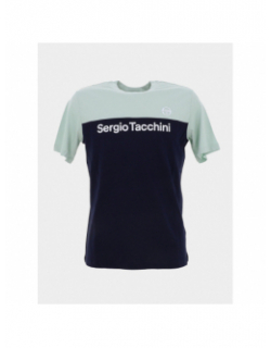 T-shirt grave co bicolore vert bleu homme - Sergio Tacchini