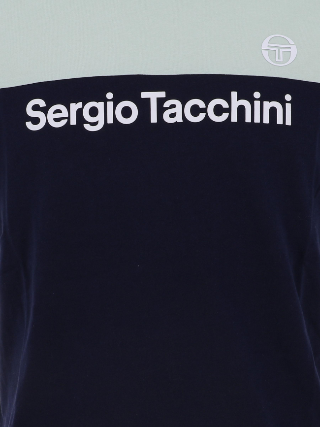 T-shirt grave co bicolore vert bleu homme - Sergio Tacchini