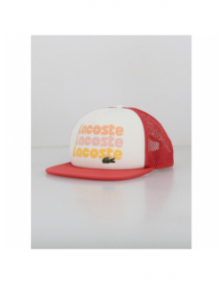 Casquette trucker imprimé logo ocre - Lacoste