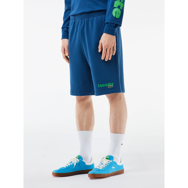 Short long logo bleu homme - Lacoste