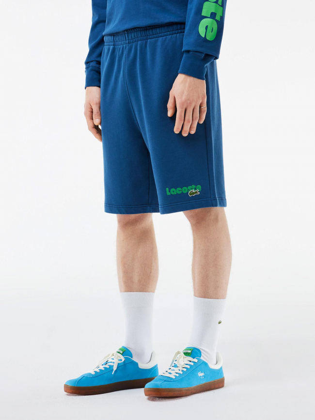 Short long logo bleu homme - Lacoste