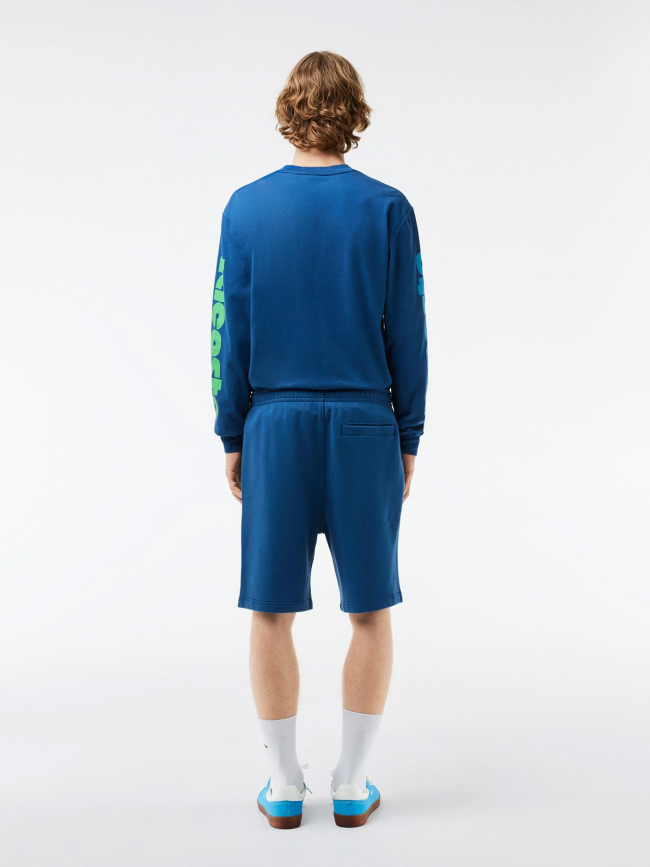 Short long logo bleu homme - Lacoste