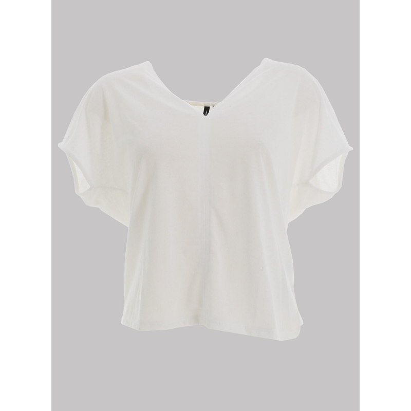 Top col v joy linnen blanc femme - Vero Moda