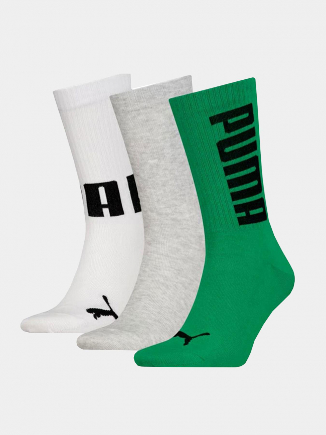 Lot de 3 paires de chaussettes logo blanc unisexe - Puma