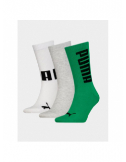 Lot de 3 paires de chaussettes logo blanc unisexe - Puma