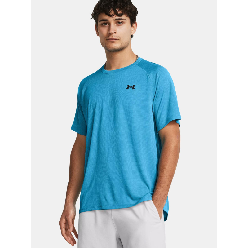 T-shirt uni tech texturé bleu homme - Under Armour