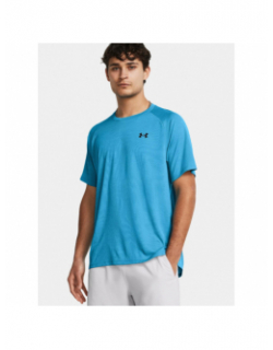 T-shirt uni tech texturé bleu homme - Under Armour