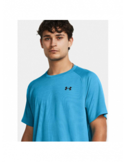 T-shirt uni tech texturé bleu homme - Under Armour