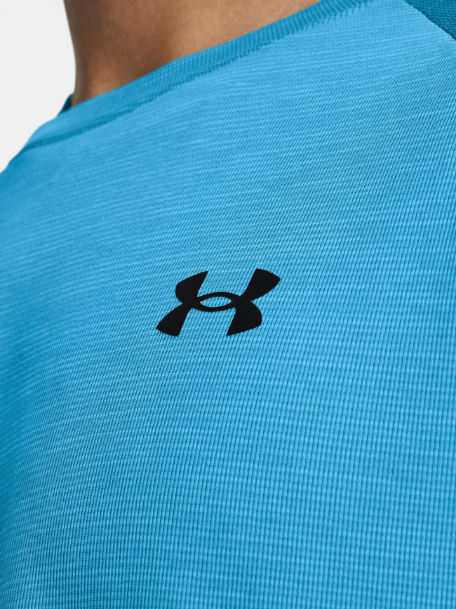 T-shirt uni tech texturé bleu homme - Under Armour