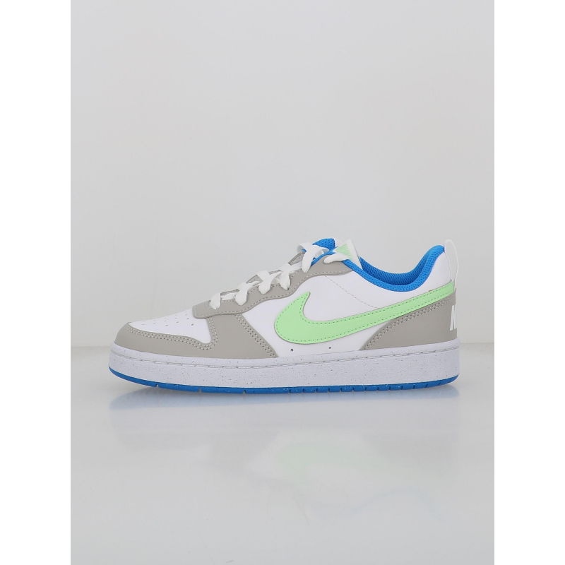 Baskets court borough recraft gs blanc gris vert enfant - Nike