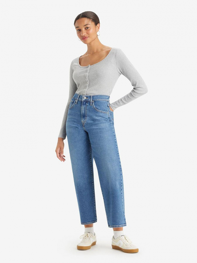 Jean large taille haute bleu femme - Levi's