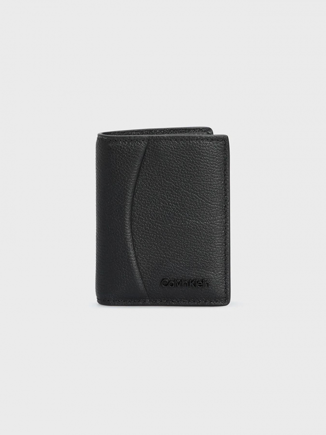 Portefeuille en cuir minimal focus bifold noir homme - Calvin Klein