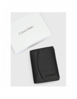 Portefeuille en cuir minimal focus bifold noir homme - Calvin Klein