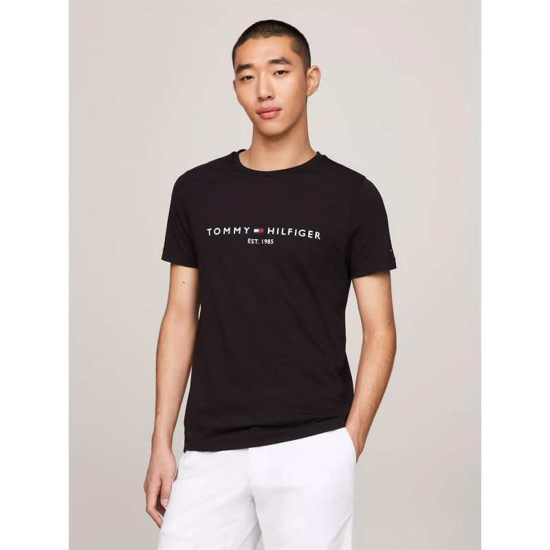 T-shirt core tommy logo noir homme - Tommy Hilfiger