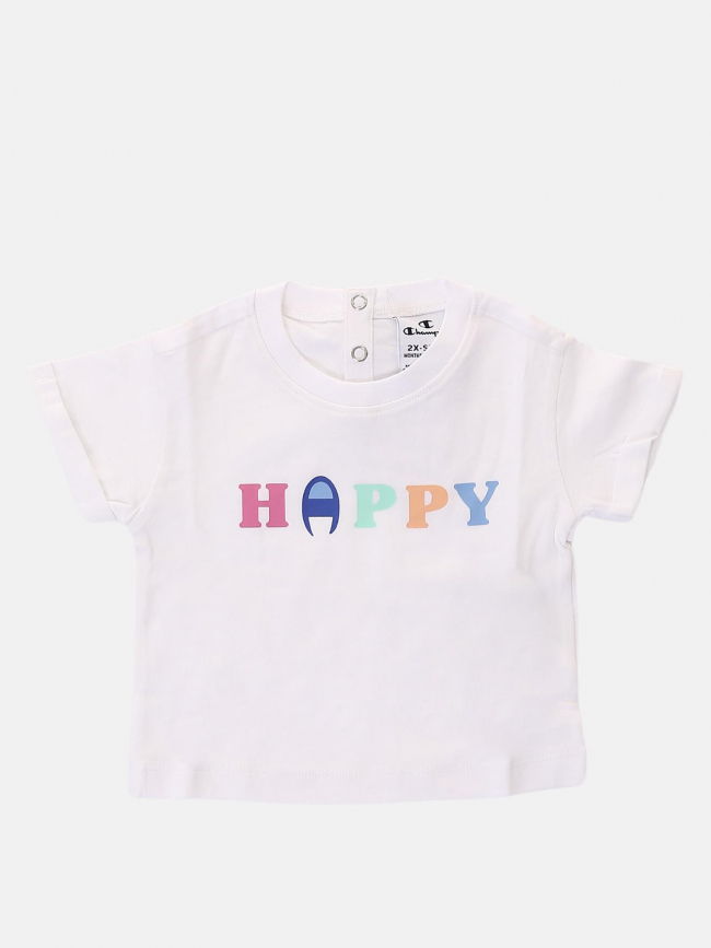 Ensemble t-shirt short happy blanc noir bébé - Champion