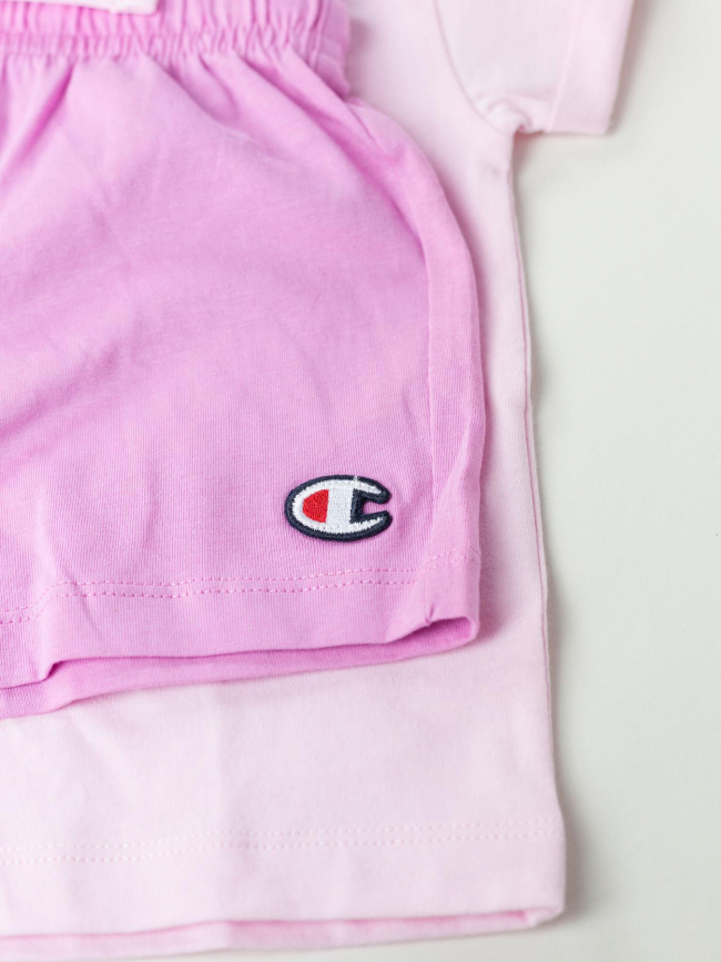 Ensemble t-shirt short happy rose bébé - Champion