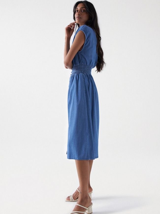 Robe midi light denim bleu femme - Salsa