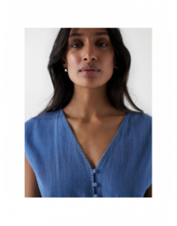 Robe midi light denim bleu femme - Salsa