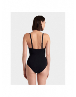 Maillot de bain une pièce bodylift imprimé noir femme - Arena