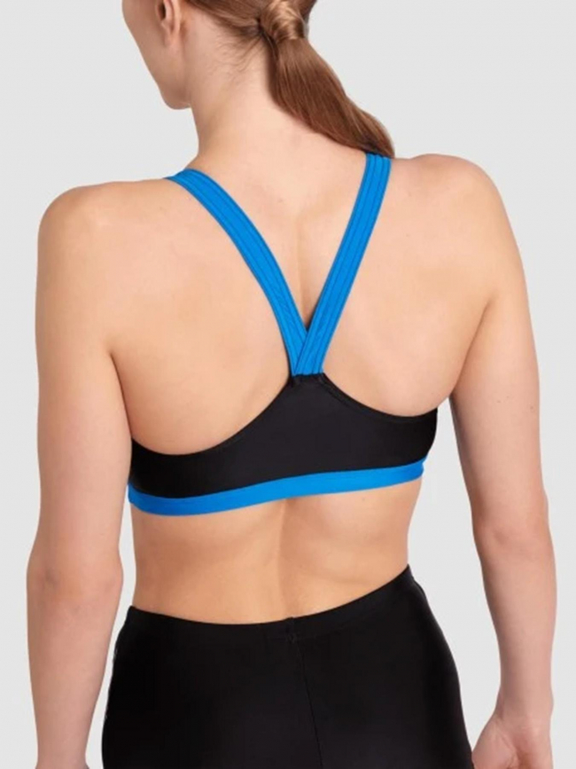 Maillot de bain 2 pièces energy back bleu/noir femme - Arena