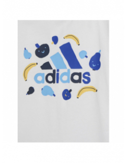 Ensemble short + t-shirt fruit logo blanc/bleu enfant - Adidas